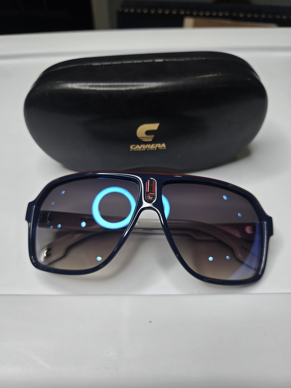 Carrera Men's Blue Gradient Aviator Sunglasses